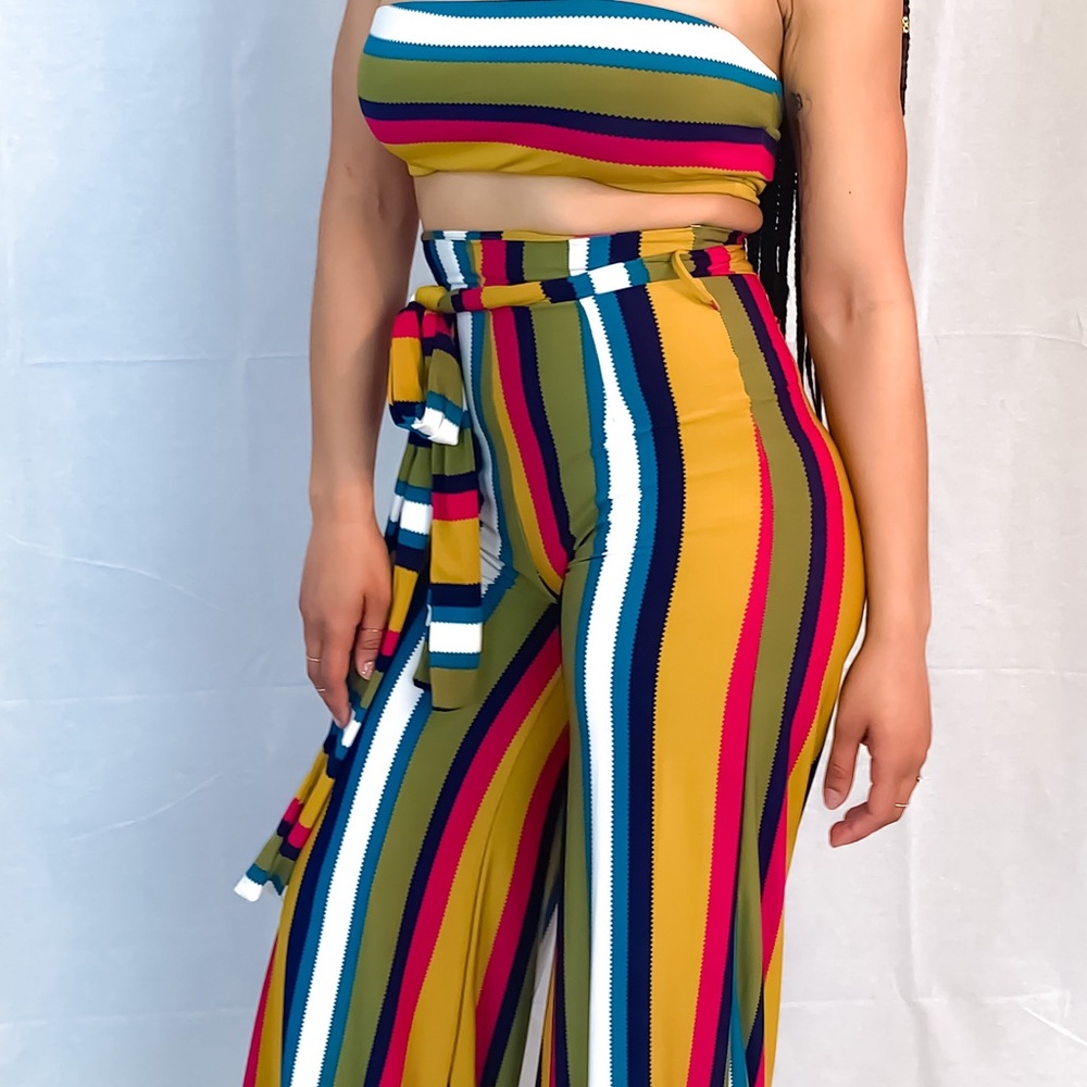 Multi-Color High Waist Pant Set - Picture 3 of 3